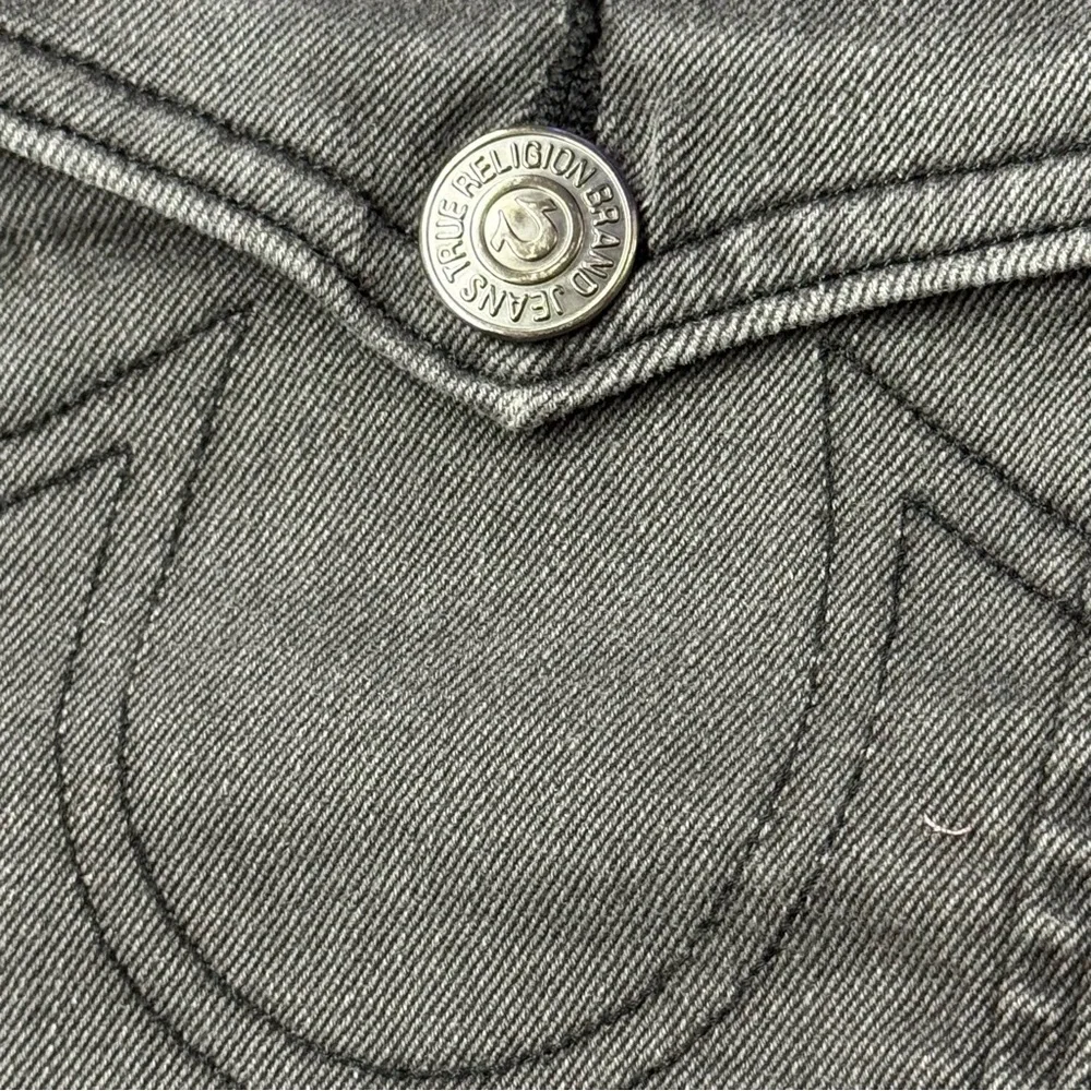 True Religion Keira Low Rise Black Denim Shorts Size 26 - Picture 4 of 7